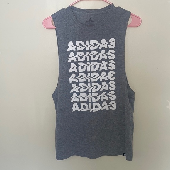 adidas Tops - Adidas Ultimate 2.0 Gray Muscle Tee Tank Size M